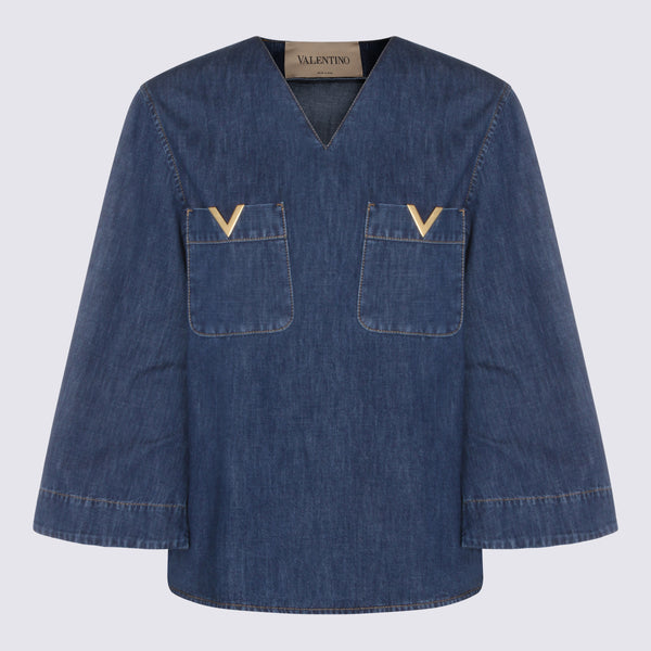 Valentino 100% Cotton shirt in blue