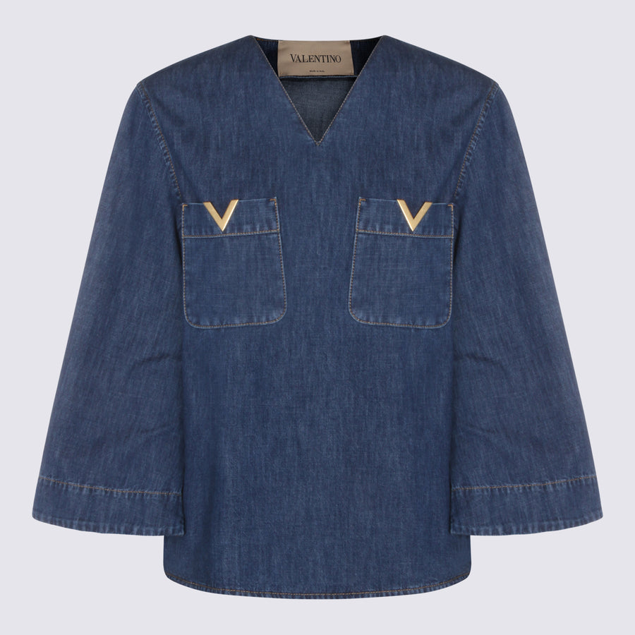 Valentino 100% Cotton shirt in blue