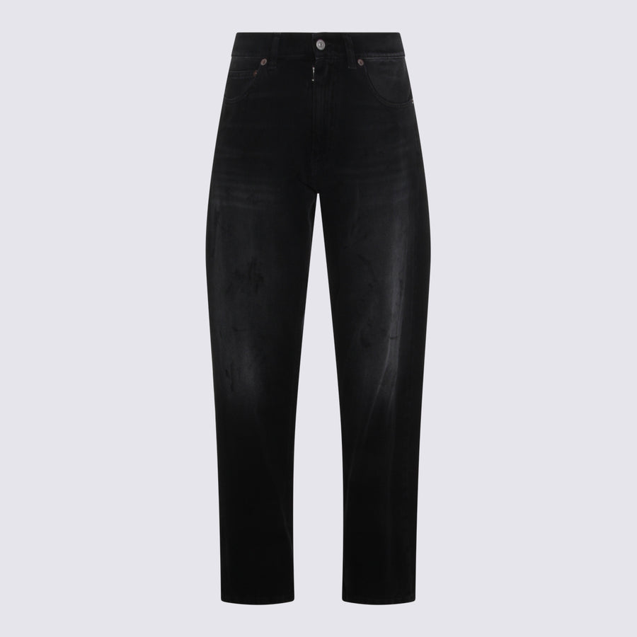 MM6 Maison Margiela 65% Polyester jeans in black