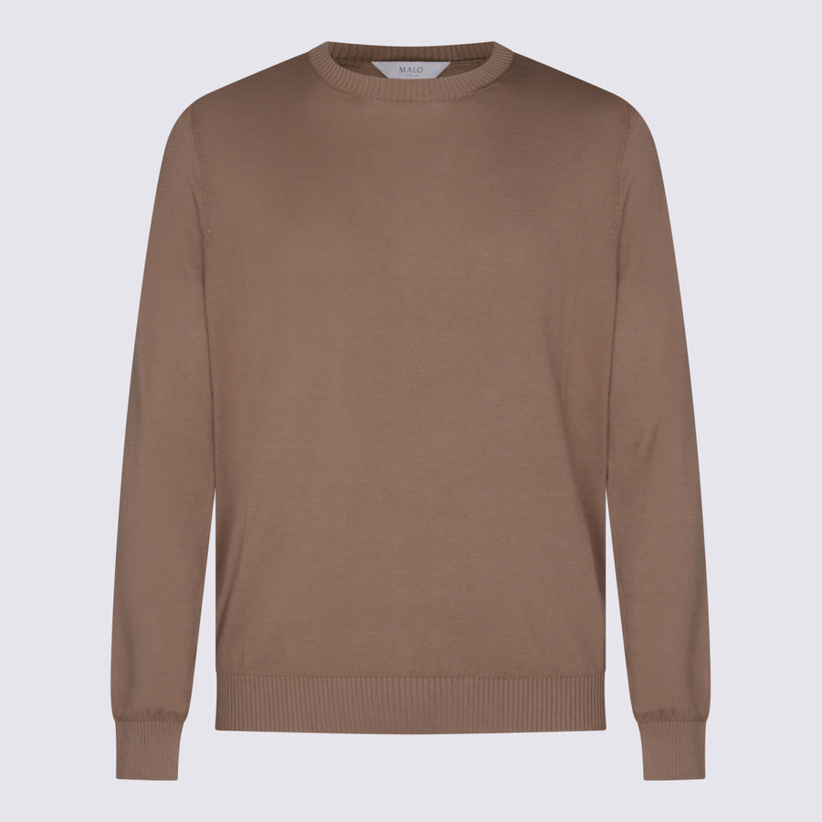 Malo 92% Cotton sweater in beige