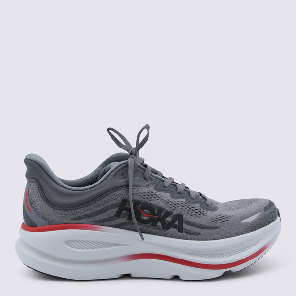 Hoka One One Mesh and synthetic upper sneakers in gray