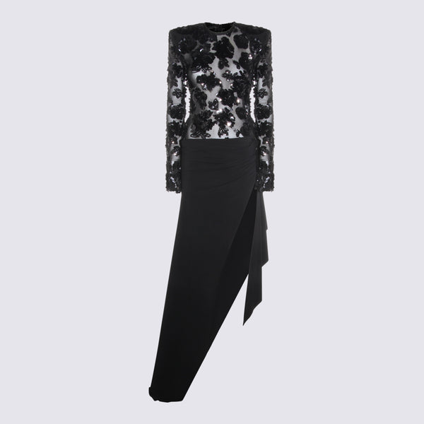 Nissa 95% Polyester dress in black