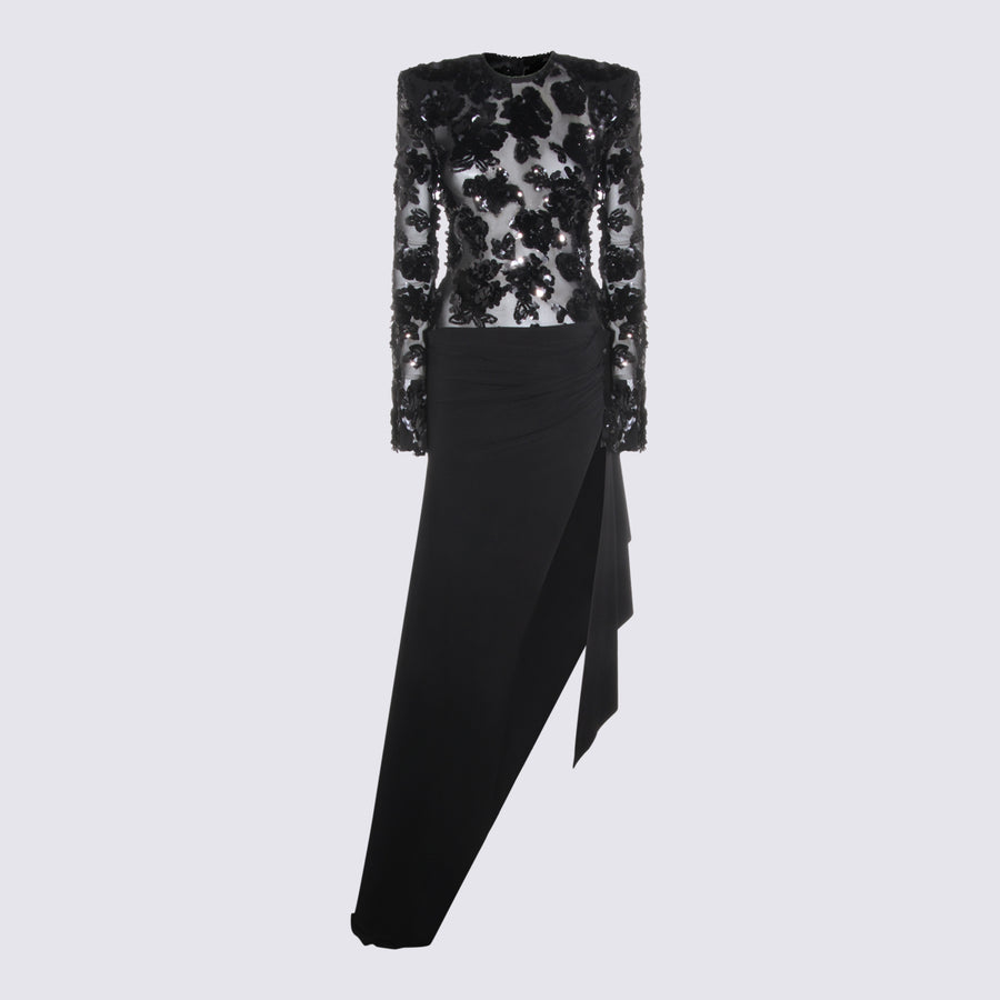 Nissa 95% Polyester dress in black