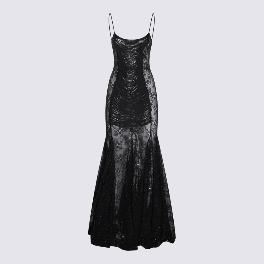 Nissa 92% polyester dress in black