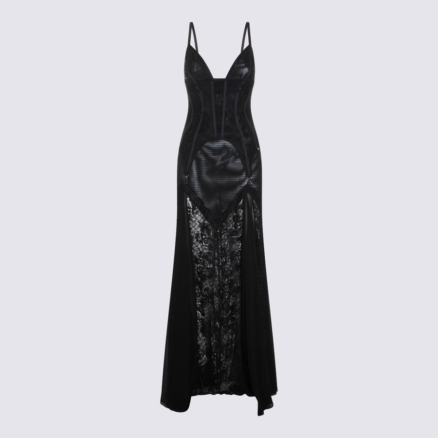 Nissa 95% Polyester dress in black