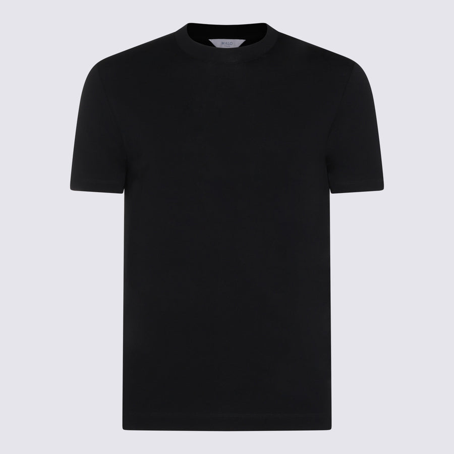 Malo 92% cotton t-shirt in black