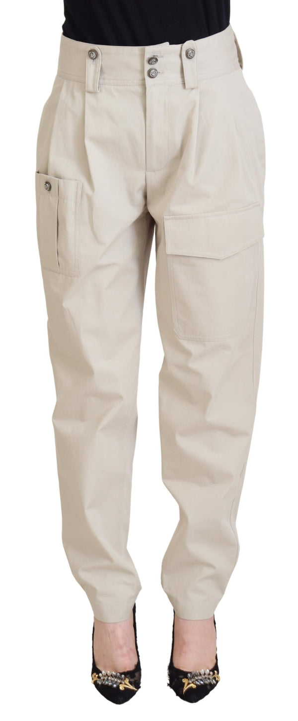 Dolce & Gabbana 100% Cotton cargo pants in beige