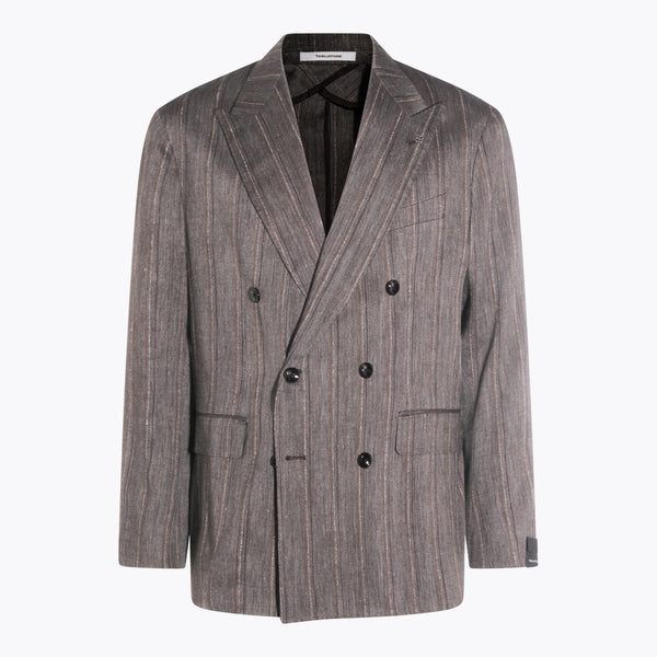 Tagliatore 100% Linen blazer in brown