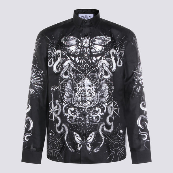 Philipp Plein 100% cotton shirt in black