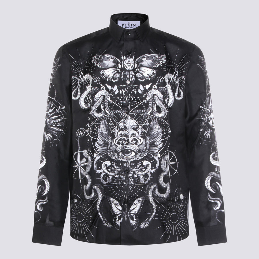 Philipp Plein 100% cotton shirt in black