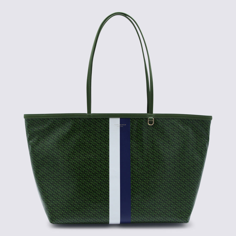 Tory Burch 81% Cotton tote bag in green
