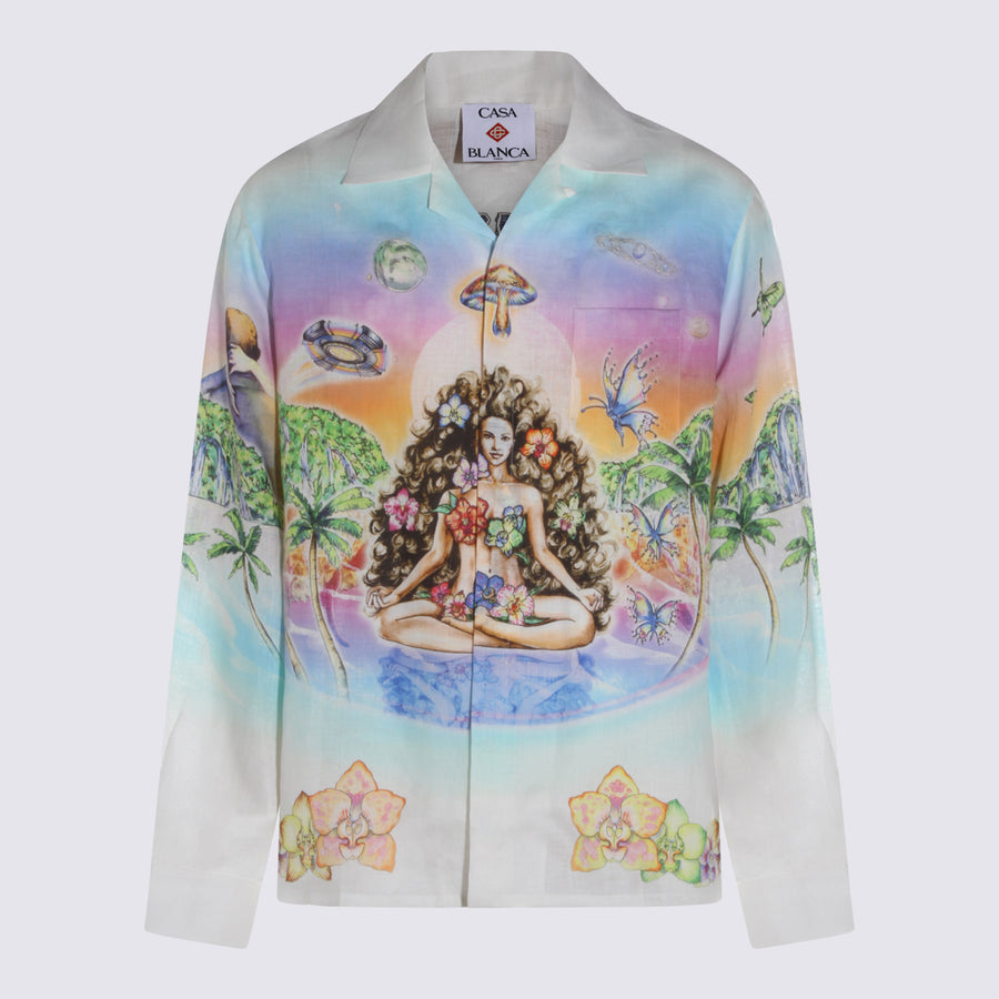 Casablanca 100% Linen shirt in multicolor