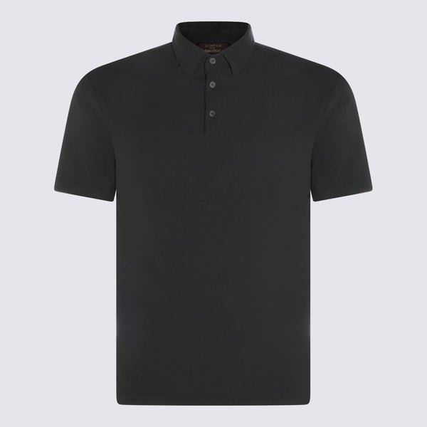 Zanone 100% Cotton polo in black