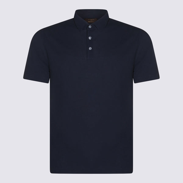 Zanone 100% Cotton polo in navy