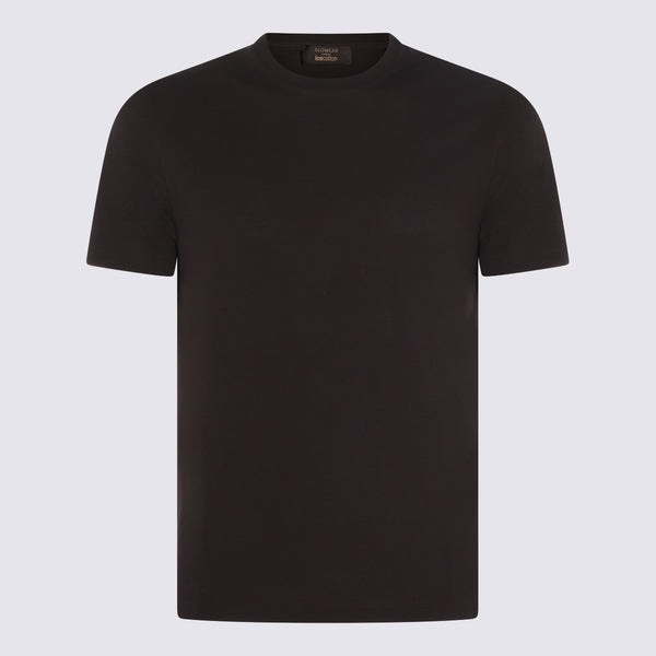 Zanone 100% Cotton t-shirt in brown