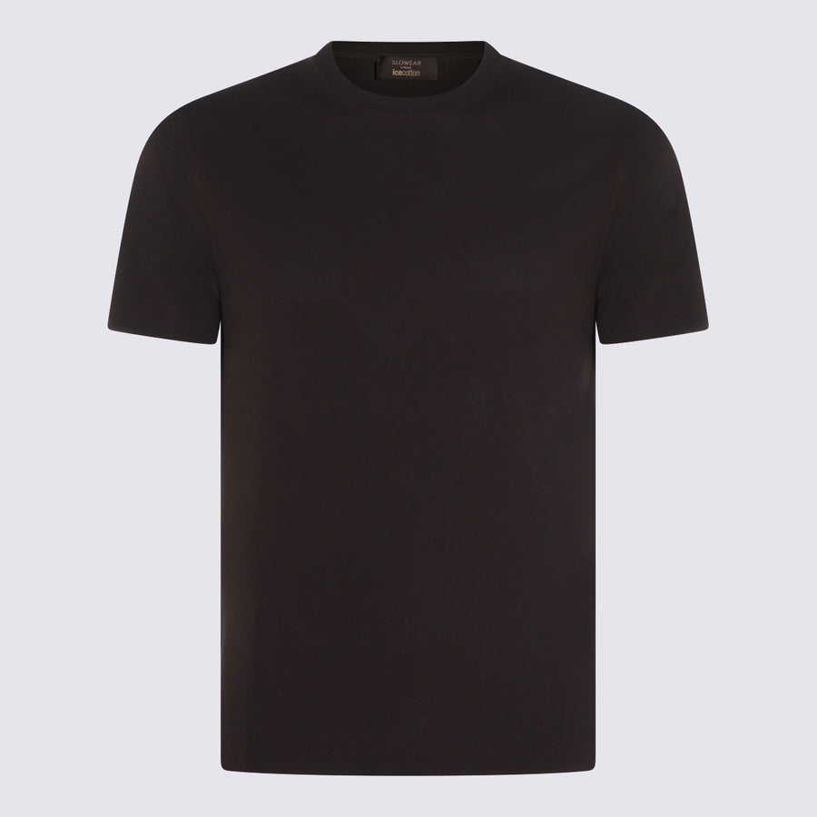 Zanone 100% Cotton t-shirt in brown