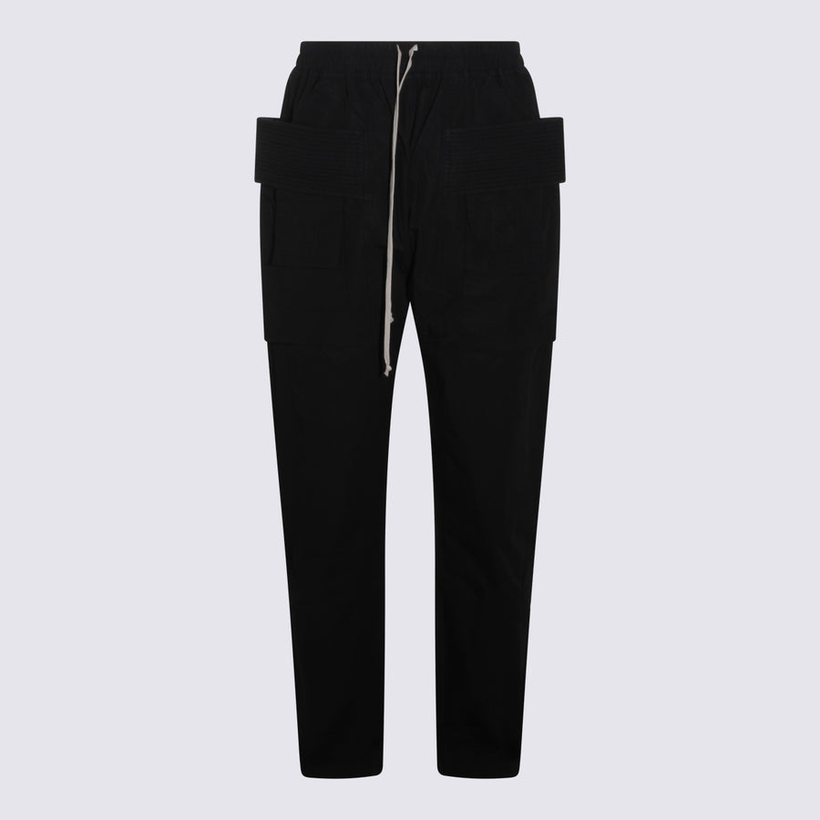 Rick Owens Drkshdw 100% Cotton cargo pants in black