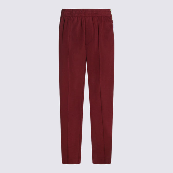 Casablanca 54% polyester trousers in burgundy