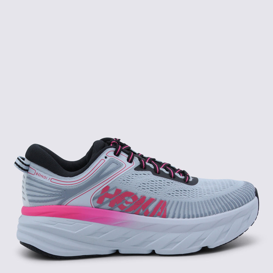 Hoka One One Mesh upper sneakers in gray