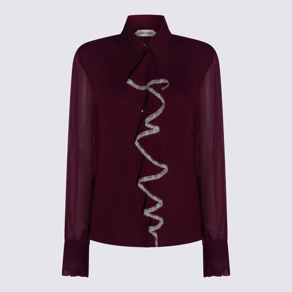 Alberta Ferretti 70% Acetate shirt in purple