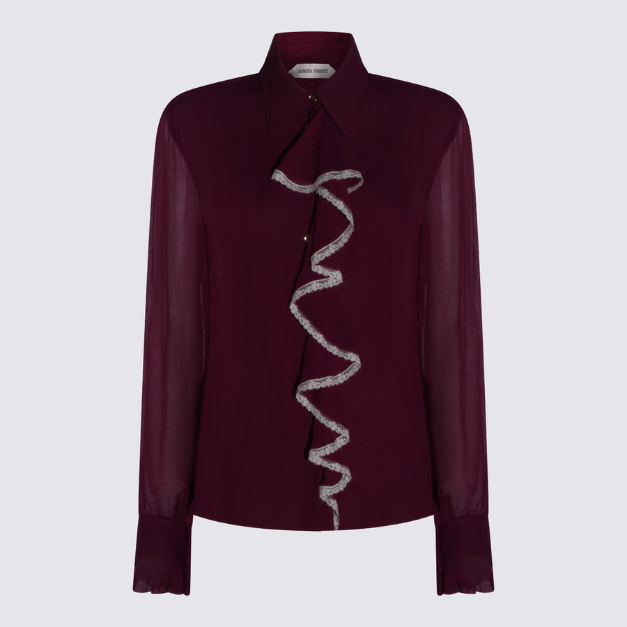 Alberta Ferretti 70% Acetate shirt in purple