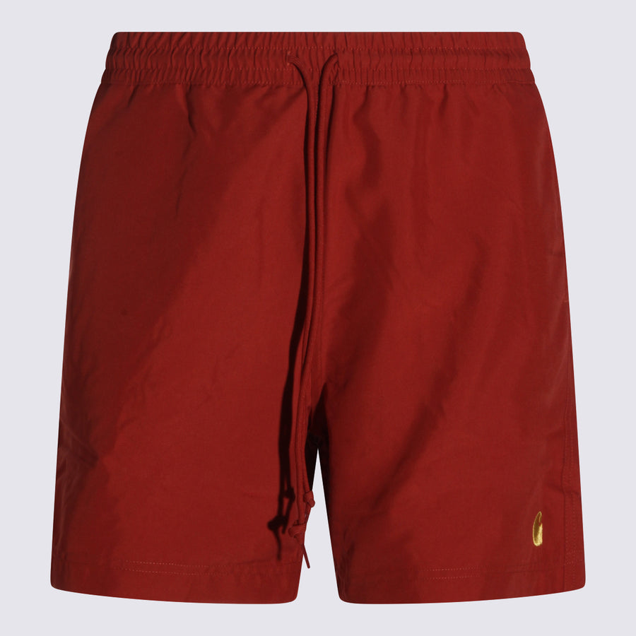 Carhartt Wip 100% Polyester swim shorts in red
