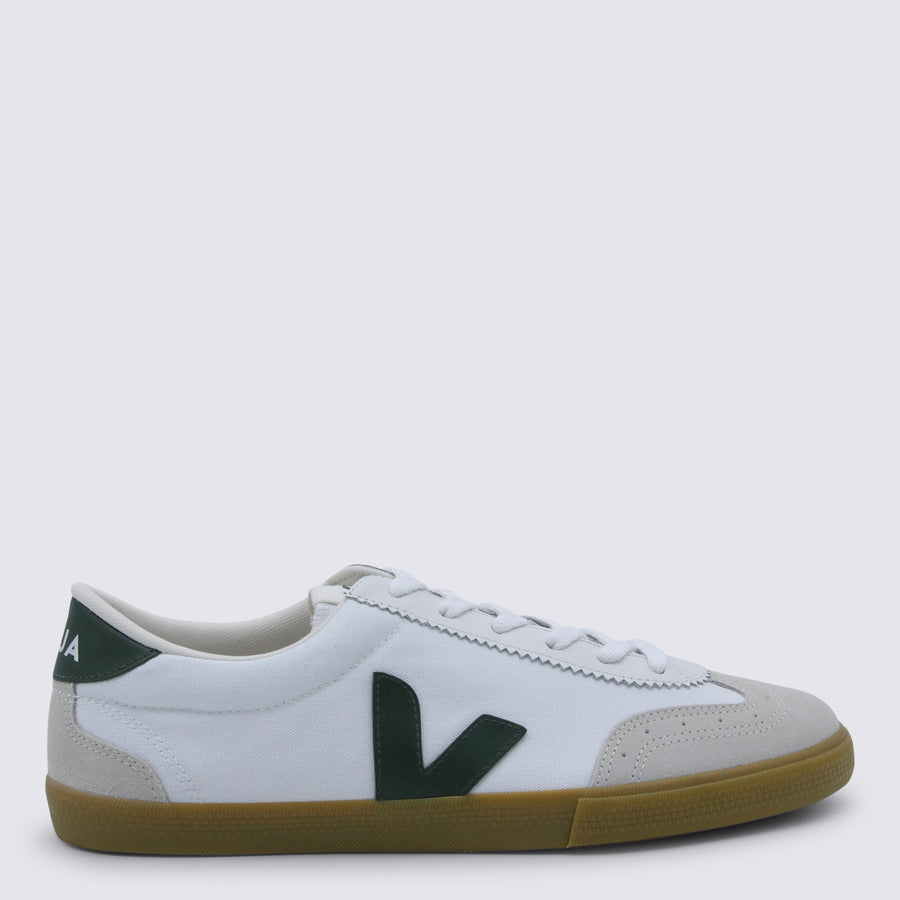 Veja Canvas and suede upper sneaker in white