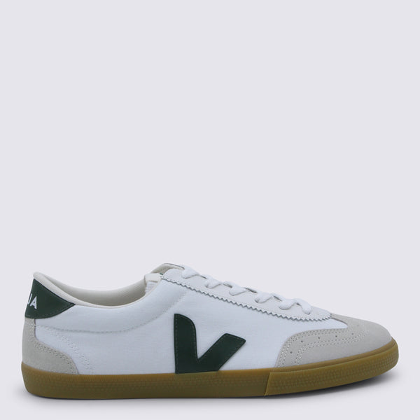 Veja Canvas and suede upper sneaker in white