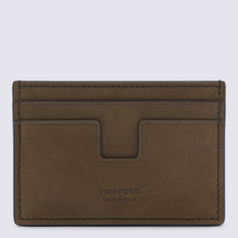 Tom Ford Leather card case in brown