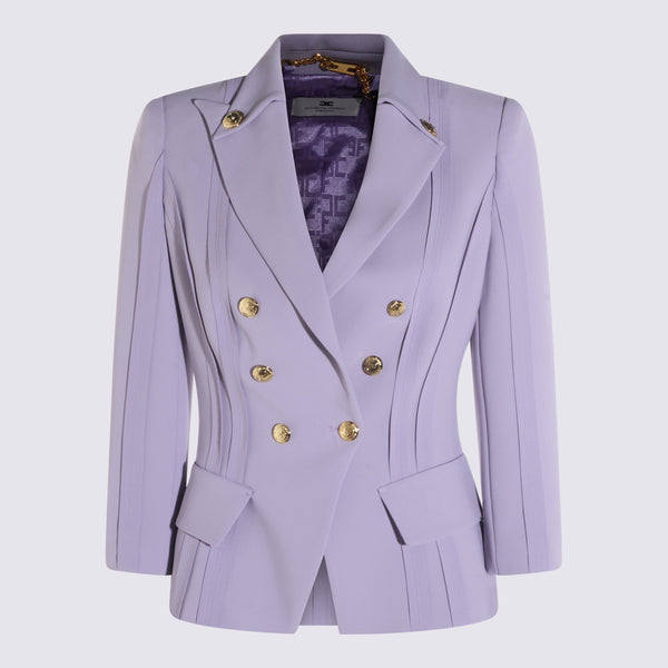 Elisabetta Franchi 96% Polyester blazer in purple
