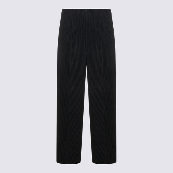 Homme Plisse Issey Miyake 100% Polyester trousers in black