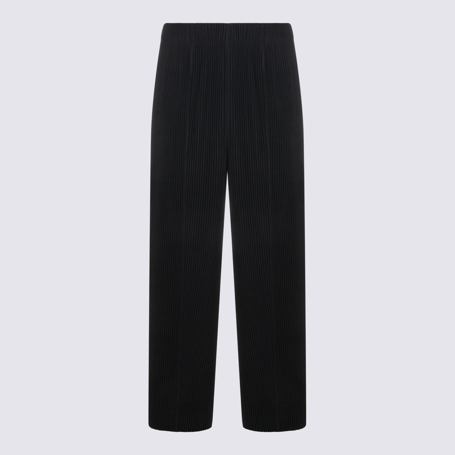 Homme Plisse Issey Miyake 100% Polyester trousers in black