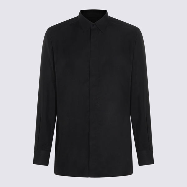 Tom Ford 55% Cupro 45% Silk shirt in black
