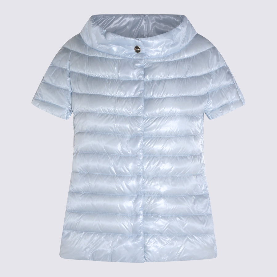 Herno 100% Nylon down jacket in light blue