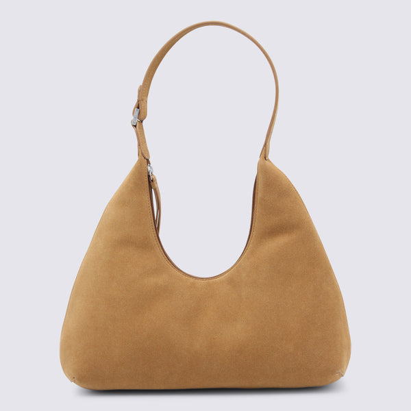 By Far 100% Suede shoulder bag in beige