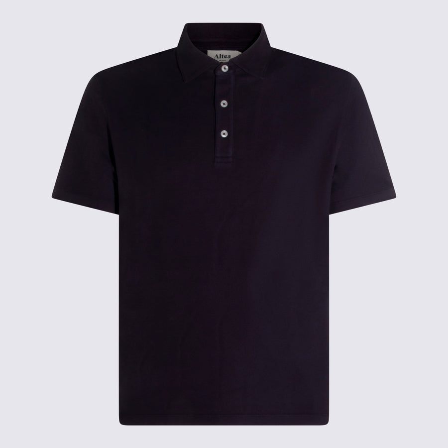 Altea 100% cotton polo in navy