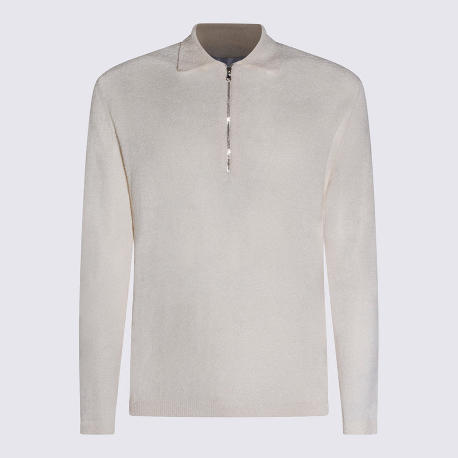 Seven Gauge 73% Cotton 27% Polyamide polo in cream
