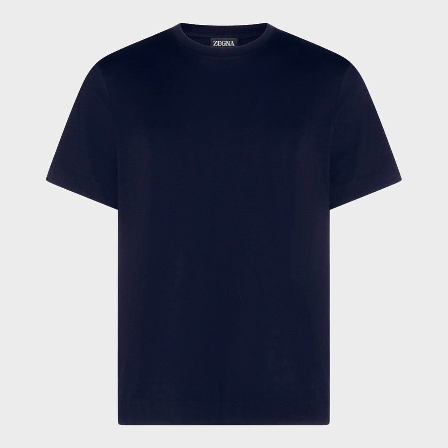 Zegna 100% Cotton t-shirt in navy
