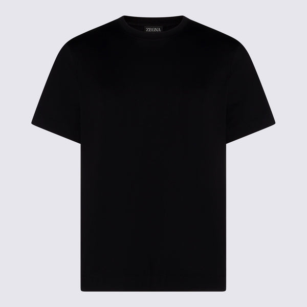 Zegna 100% Cotton t-shirt in black