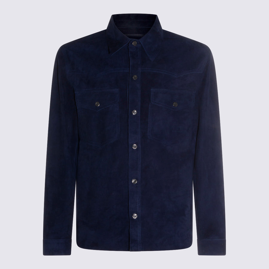 Salvatore Santoro 100% Leather (Suede) jacket in navy