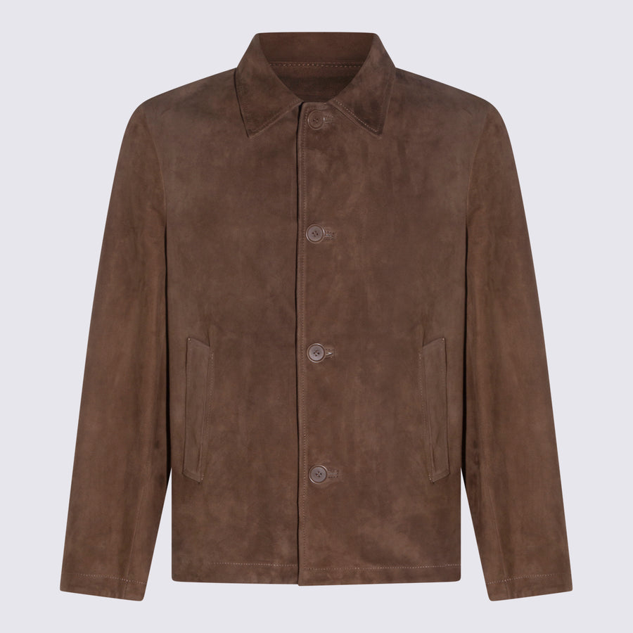 Salvatore Santoro 100% Suede jacket in brown