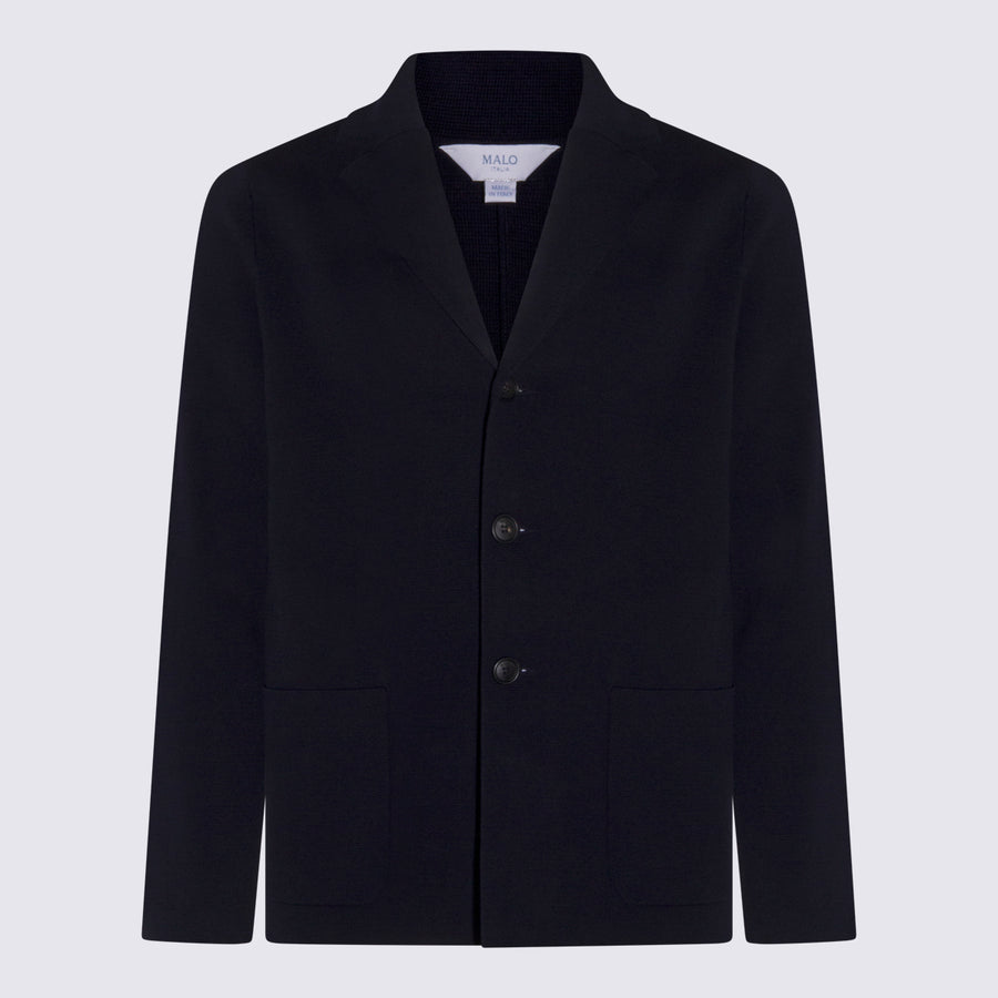 Malo 100% Cotton blazer in navy