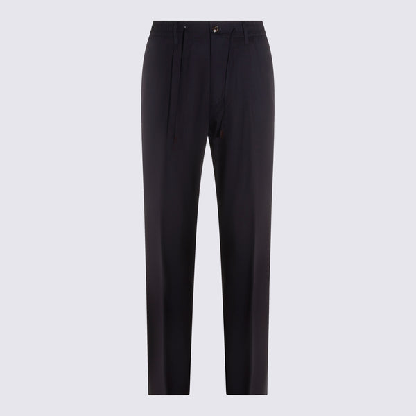 Montecore 100% wool-viscose blend trousers in navy