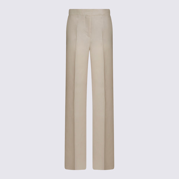 Max Mara 100% Linen trousers in beige