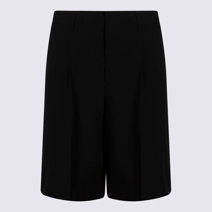 AMI Paris 100% Wool bermuda shorts in black