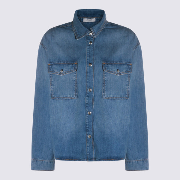 Anine Bing 100% Cotton shirt in blue