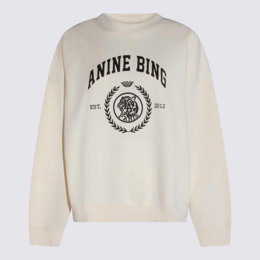 Anine Bing 100% Cotton sweatshirt in beige