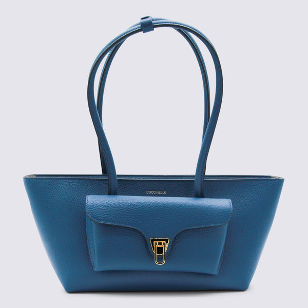 Coccinelle Leather tote bag in blue