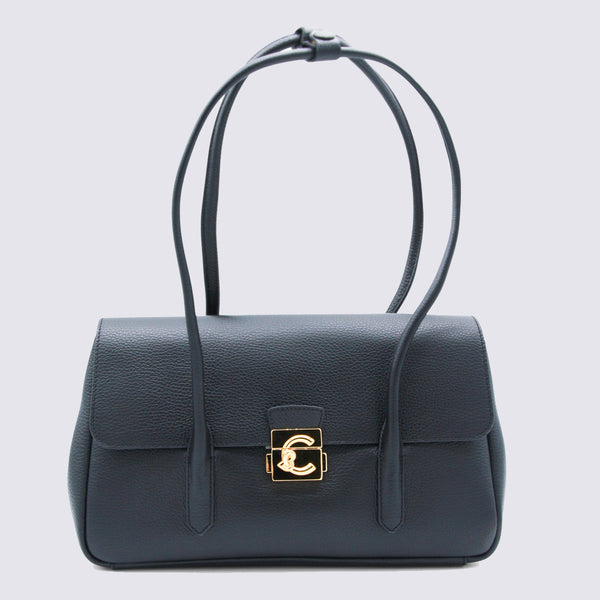 Coccinelle 100% Leather shoulder bag in navy