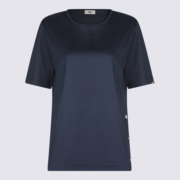 Herno 100% Cotton t-shirt in navy